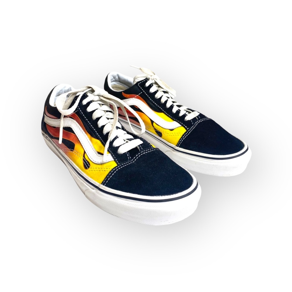 Vans™ ® ✌︎︎ Flame Old Skool Sneakers ✌︎︎ Black Skate Shoe Skateboard ✌︎︎ 7.5 Men - Picture 10 of 16